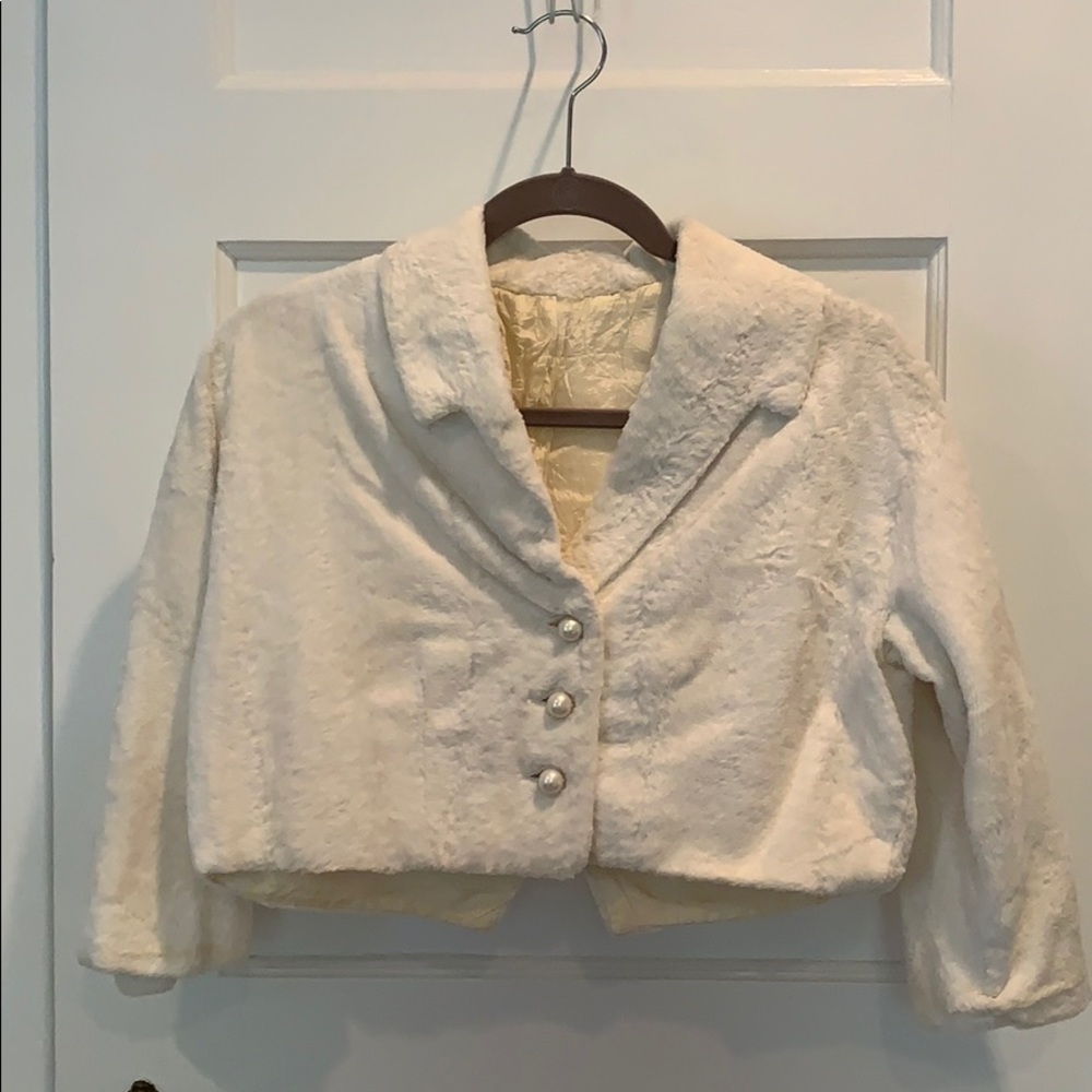 Vintage Faux Fur Cropped Jacket